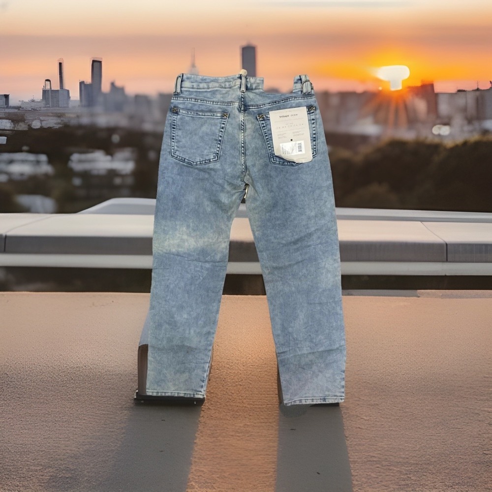 Vitaly Jeans Men's‎ Size 30 Short Designer Stretch Denim Acid Washed